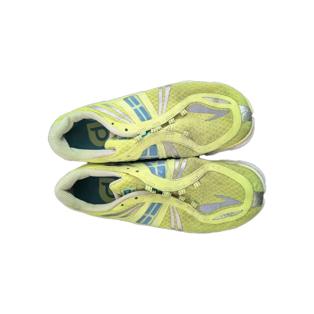 Size 8 - Brooks PureConnect 3 Yellow Womens No Shoe Laces